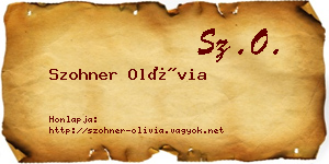 Szohner Olívia névjegykártya